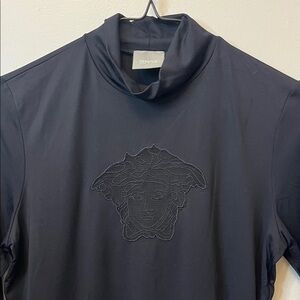 Versace Black Medusa Embroidered Top